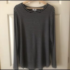 Old Navy Black & White LS Tee